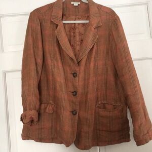 Sundance blazer jacket size L orange multi